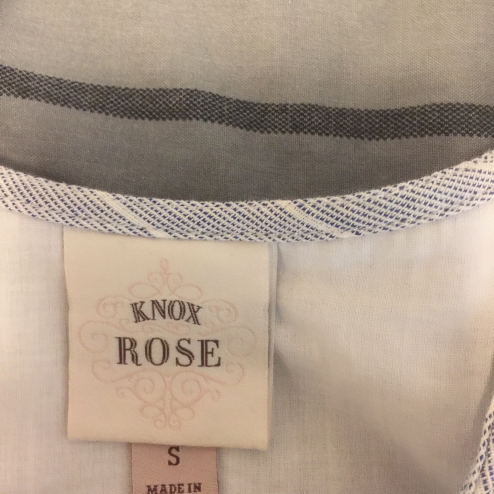 Knox Rose Striped open shoulder Midi Dress. - Picture 5 of 6